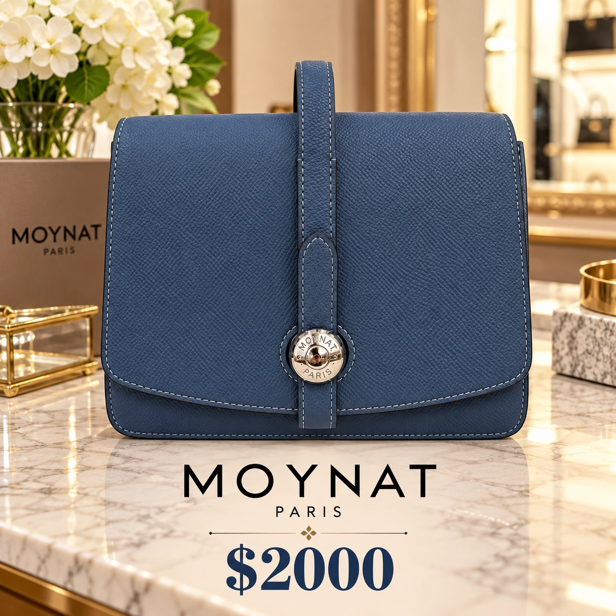 Blue Moynat handbag