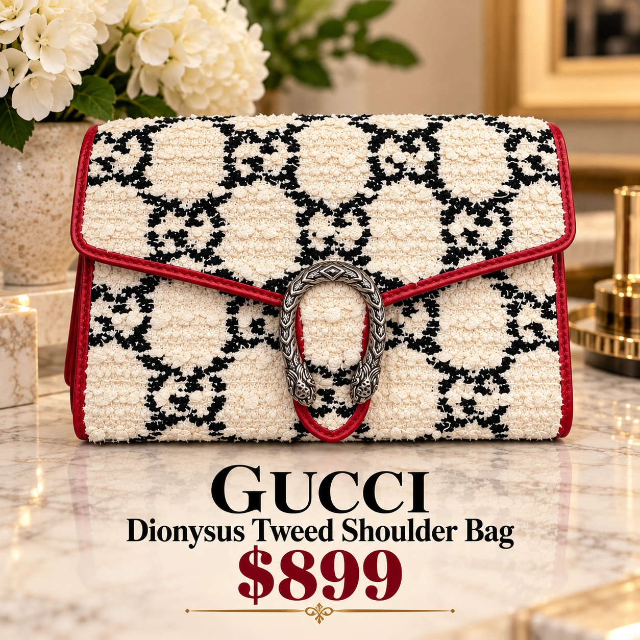 Gucci Dionysus tweed shoulder bag