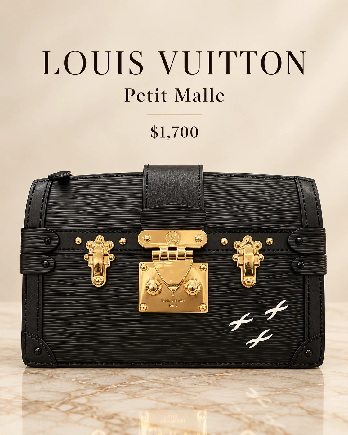 Black Louis Vuitton Petit Malle