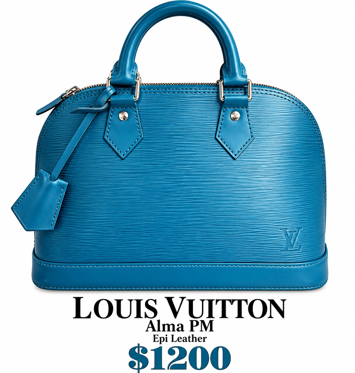 Blue Louis Vuitton Alma handbag