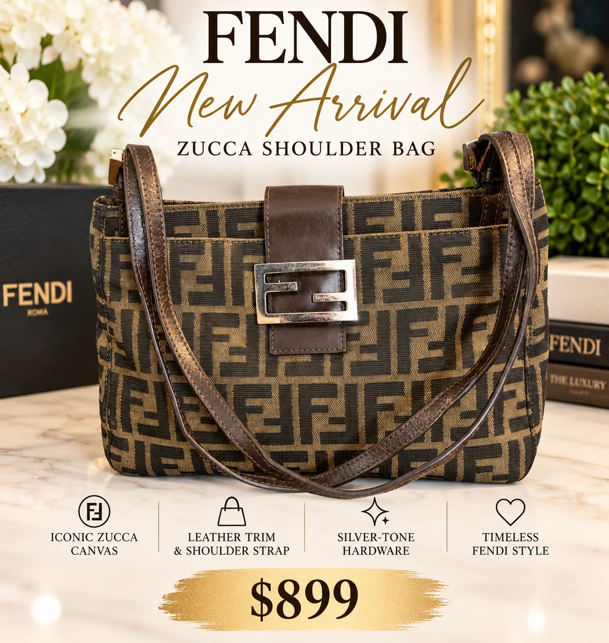 Fendi Zucca shoulder bag